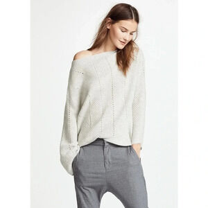 Nili Lotan Leyton Cashmere Sweater Gray